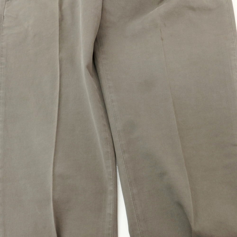 [New Outlet] INCOTEX SLIM FIT Stretch Cotton Casual Slacks Pants Khaki Gray [52] [Condition Rank N-] [Men&
