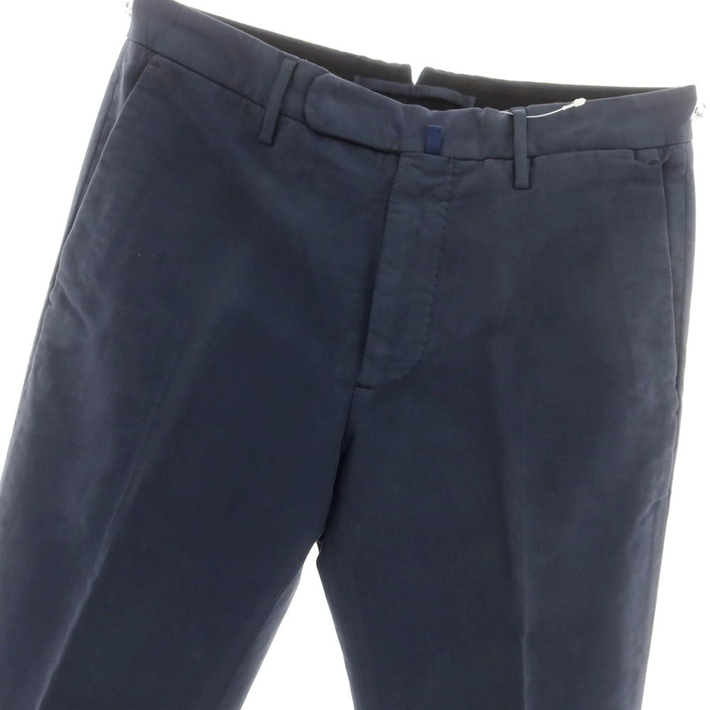 【新品アウトレット】インコテックス INCOTEX SLIM FIT ストレッチコットン カジュアルスラックスパンツ ネイビー【 42 】【 状態ランクN- 】【 メンズ 】