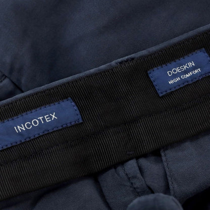 【新品アウトレット】インコテックス INCOTEX SLIM FIT ストレッチコットン カジュアルスラックスパンツ ネイビー【 42 】【 状態ランクN- 】【 メンズ 】