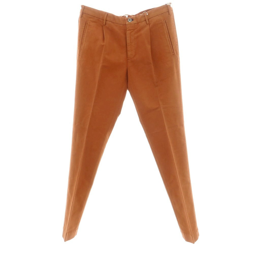 [New Outlet] INCOTEX TAPERED FIT Stretch Cotton Casual Slacks Pants Orange Brown [48] [Condition Rank N-] [Men&