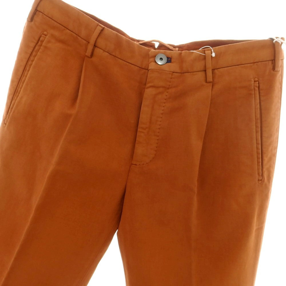 [New Outlet] INCOTEX TAPERED FIT Stretch Cotton Casual Slacks Pants Orange Brown [48] [Condition Rank N-] [Men&