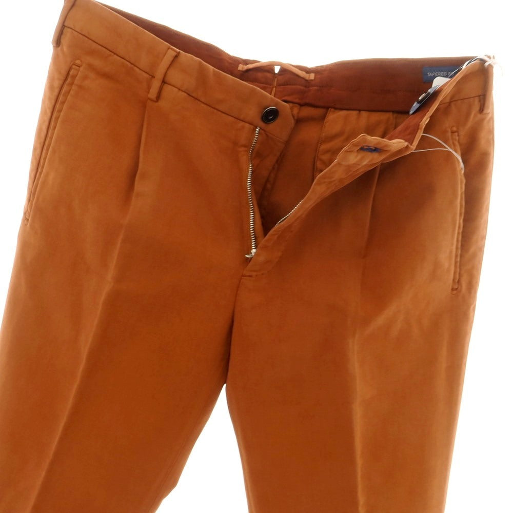 [New Outlet] INCOTEX TAPERED FIT Stretch Cotton Casual Slacks Pants Orange Brown [48] [Condition Rank N-] [Men&