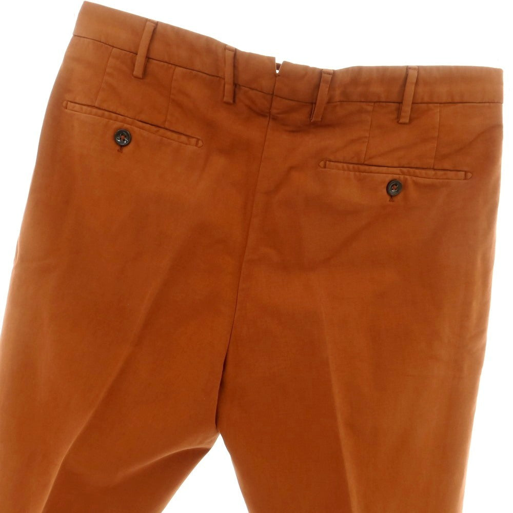[New Outlet] INCOTEX TAPERED FIT Stretch Cotton Casual Slacks Pants Orange Brown [48] [Condition Rank N-] [Men&