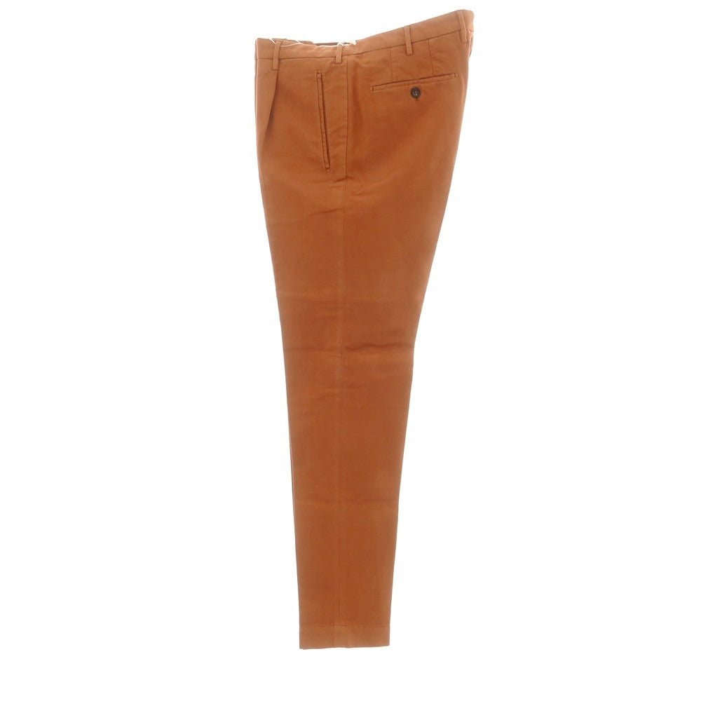 [New Outlet] INCOTEX TAPERED FIT Stretch Cotton Casual Slacks Pants Orange Brown [48] [Condition Rank N-] [Men&