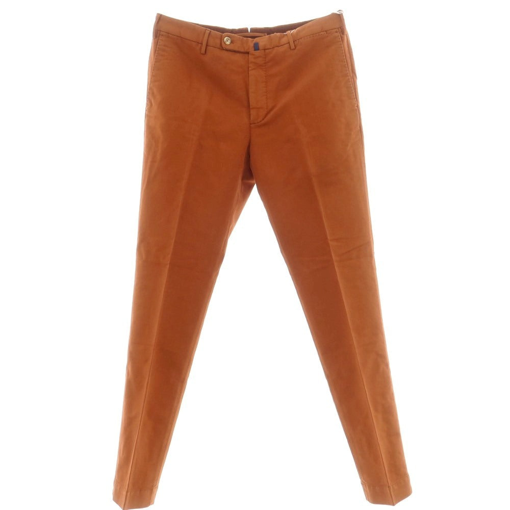 [New] INCOTEX REGULAR FIT Stretch Cotton Casual Slacks Pants Orange Brown [48] [Condition Rank N] [Men&