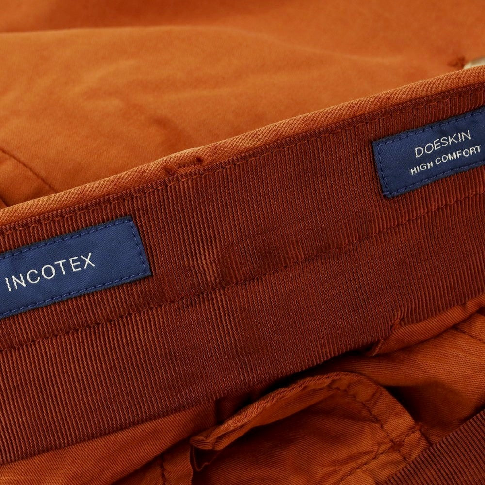 [New] INCOTEX REGULAR FIT Stretch Cotton Casual Slacks Pants Orange Brown [48] [Condition Rank N] [Men&