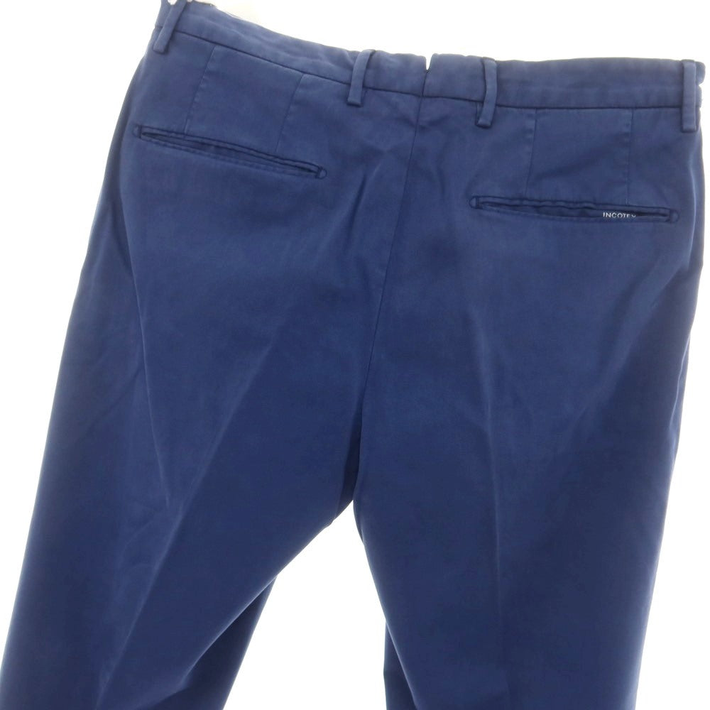 [New Outlet] INCOTEX SLIM FIT Stretch Cotton Casual Slacks Pants Light Navy [46] [Condition Rank N-] [Men&