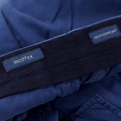 [New Outlet] INCOTEX SLIM FIT Stretch Cotton Casual Slacks Pants Light Navy [46] [Condition Rank N-] [Men&