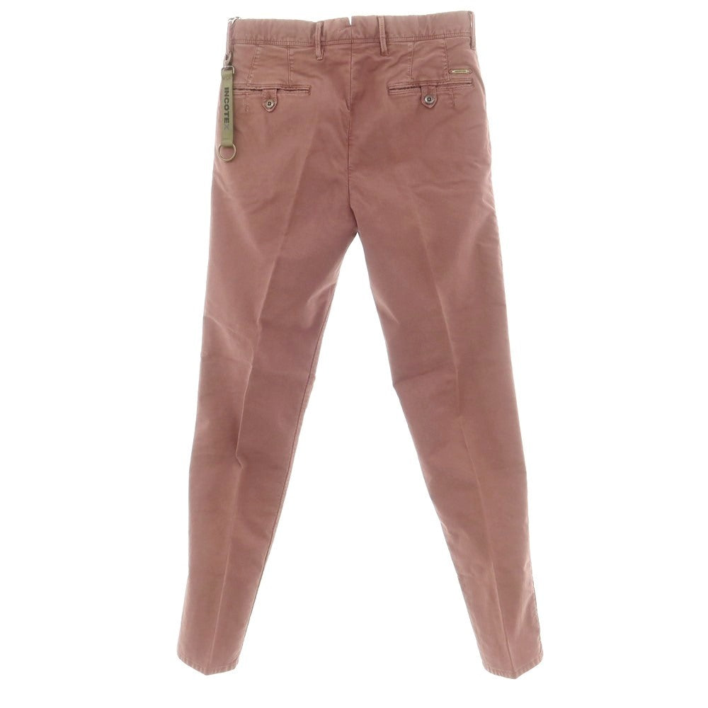 [New Outlet] INCOTEX TAPERED FIT Stretch Cotton Casual Slacks Pants Dusty Rose [32] [Condition Rank N-] [Men&