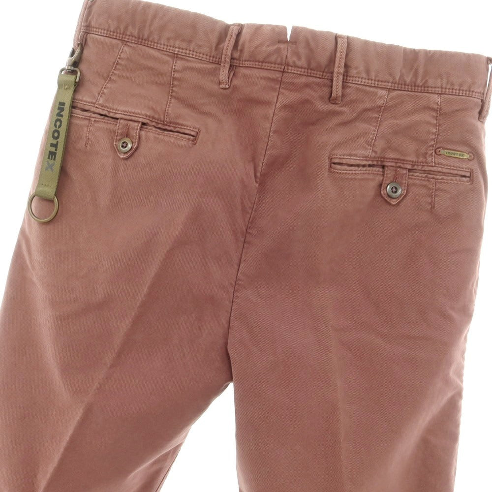 [New Outlet] INCOTEX TAPERED FIT Stretch Cotton Casual Slacks Pants Dusty Rose [32] [Condition Rank N-] [Men&