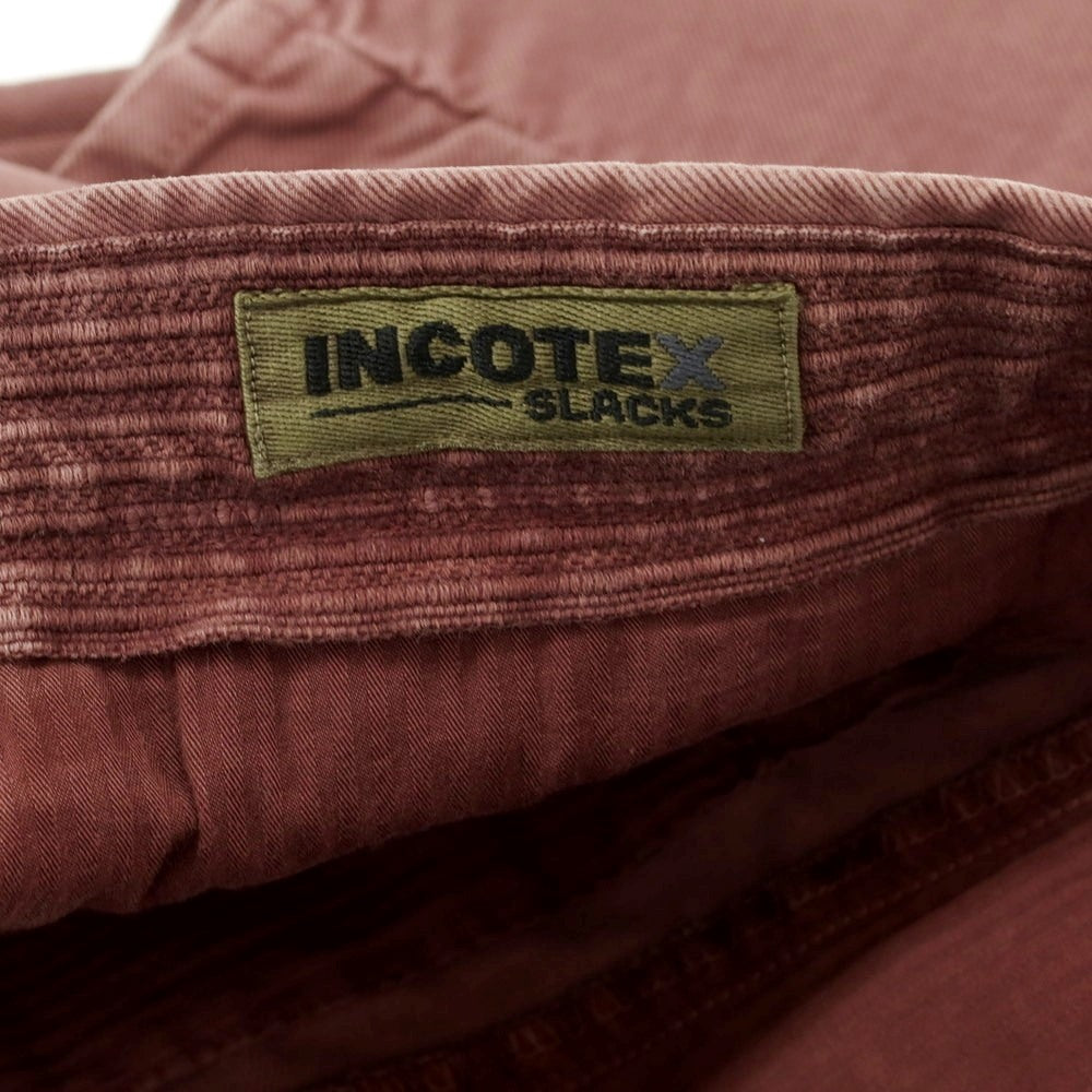 [New Outlet] INCOTEX TAPERED FIT Stretch Cotton Casual Slacks Pants Dusty Rose [32] [Condition Rank N-] [Men&