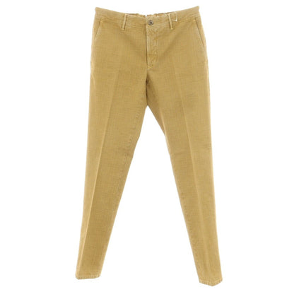 [New] INCOTEX SLIM FIT stretch cotton casual slacks pants dark yellow x black x red [32] [Condition rank N] [Men&