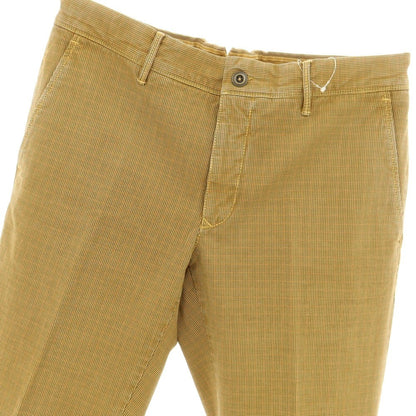 [New] INCOTEX SLIM FIT stretch cotton casual slacks pants dark yellow x black x red [32] [Condition rank N] [Men&