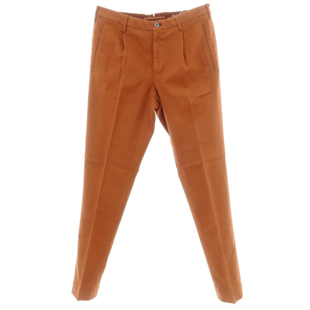 [New] INCOTEX TAPERED FIT stretch cotton casual slacks pants orange brown [48] [Condition rank N] [Men&