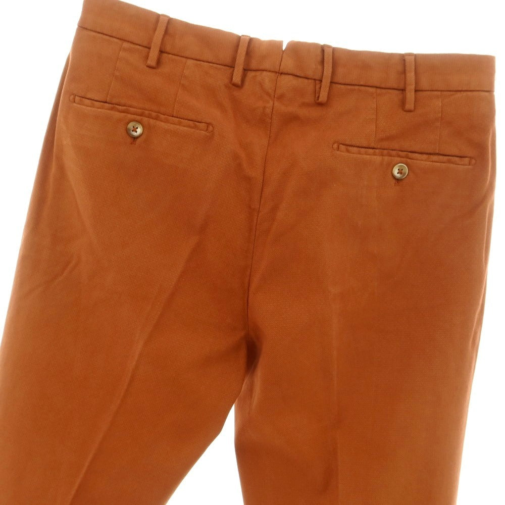 [New] INCOTEX TAPERED FIT stretch cotton casual slacks pants orange brown [48] [Condition rank N] [Men&