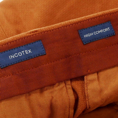 [New] INCOTEX TAPERED FIT stretch cotton casual slacks pants orange brown [48] [Condition rank N] [Men&