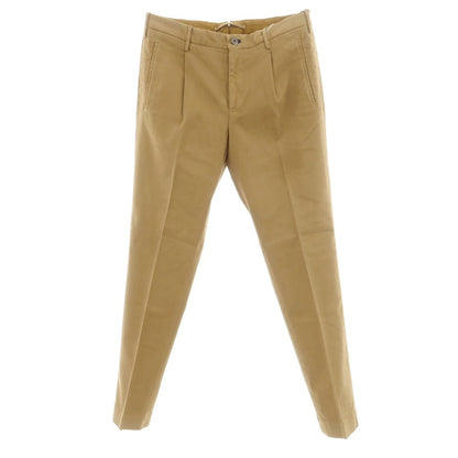 [New] INCOTEX TAPERED FIT stretch cotton casual slacks pants, khaki brown [48] [Condition rank N] [Men&