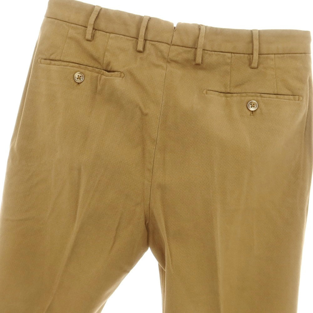 [New] INCOTEX TAPERED FIT stretch cotton casual slacks pants, khaki brown [48] [Condition rank N] [Men&