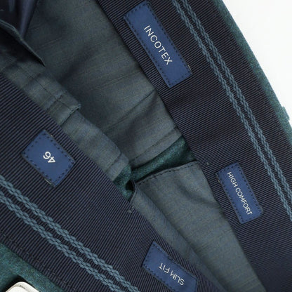 【新品】インコテックス INCOTEX HIGH COMFORT ストレッチ ウール ドレススラックスパンツ グリーン【 46 】【 状態ランクN 】【 メンズ 】