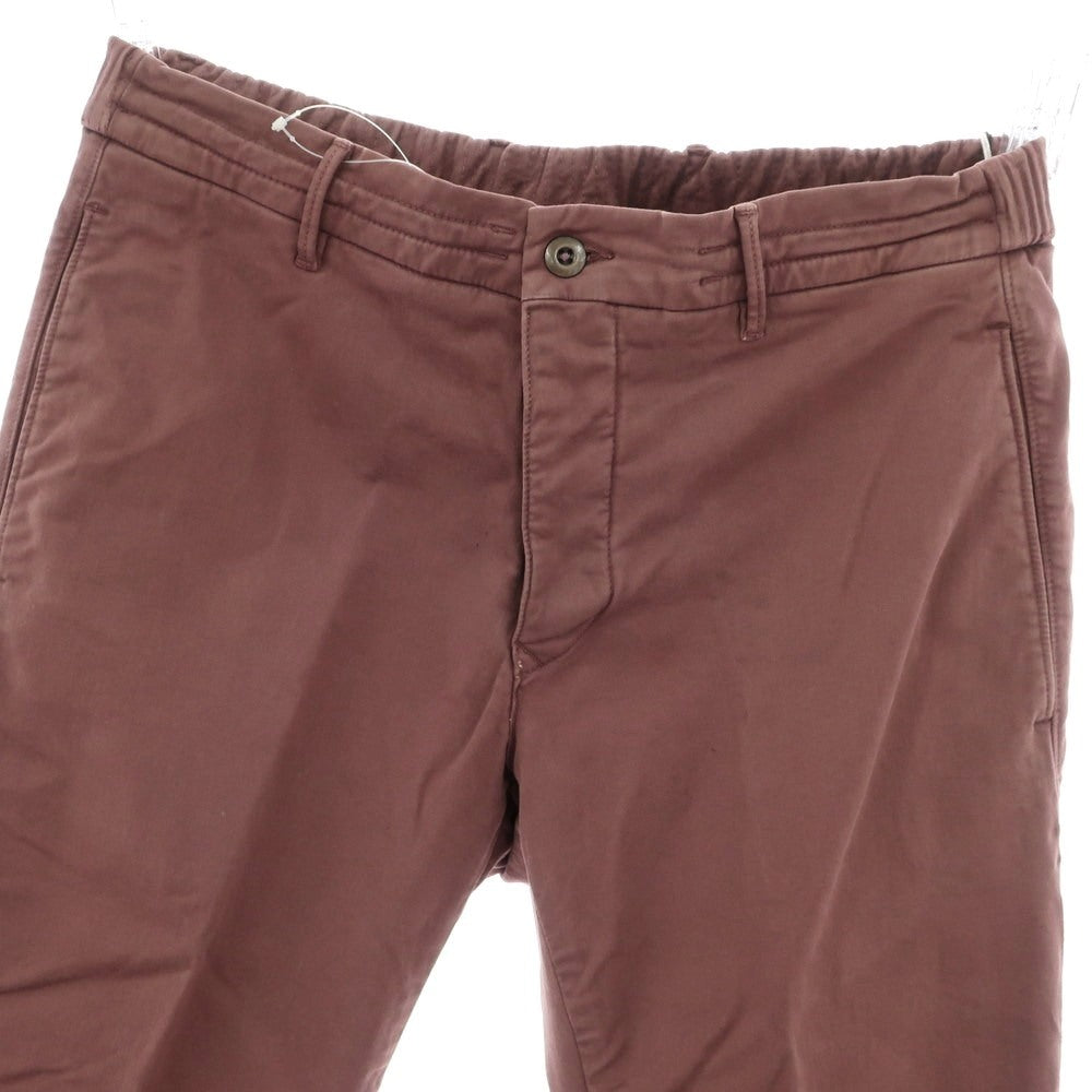 【新品】インコテックス スラックス INCOTEX SLACKS ストレッチ コットン イージー カジュアルスラックスパンツ レディッシュブラウン【サイズ32】【 状態ランクN 】【 メンズ 】 [EPD]