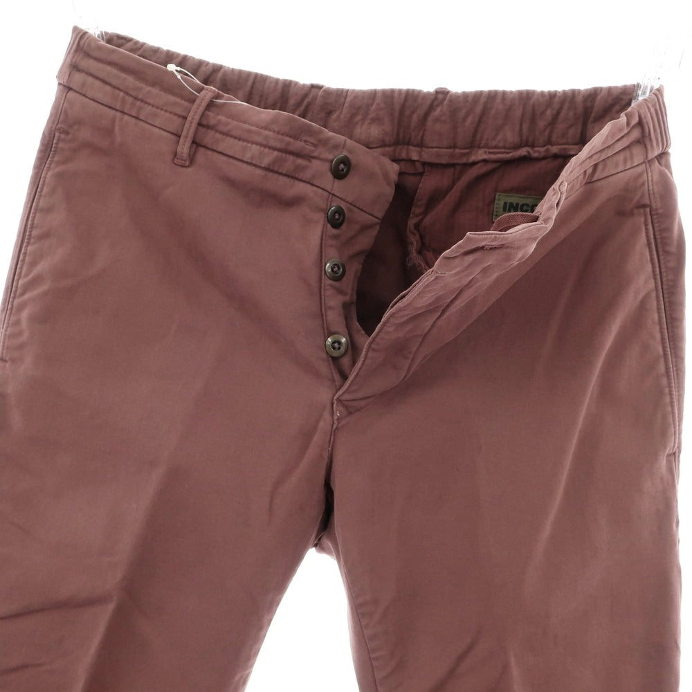 【新品】インコテックス スラックス INCOTEX SLACKS ストレッチ コットン イージー カジュアルスラックスパンツ レディッシュブラウン【サイズ32】【 状態ランクN 】【 メンズ 】 [EPD]