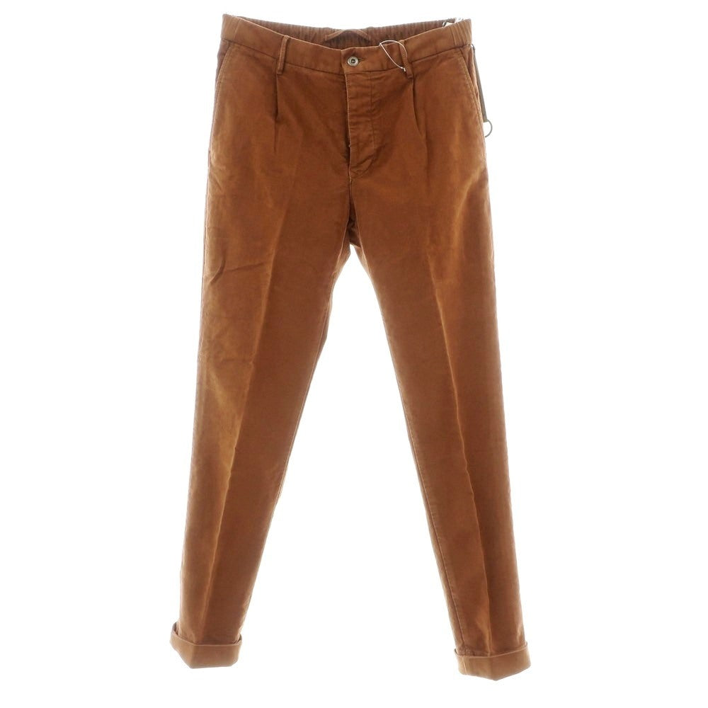 【新品】インコテックス スラックス INCOTEX SLACKS ストレッチ コットン モールスキン カジュアルスラックスパンツ ブラウン【 32 】【 状態ランクN 】【 メンズ 】