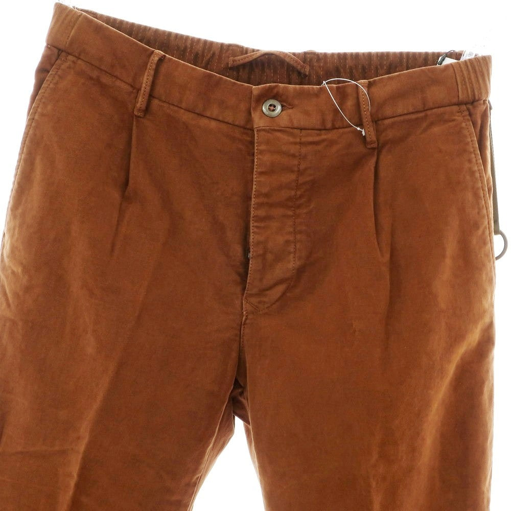 【新品】インコテックス スラックス INCOTEX SLACKS ストレッチ コットン モールスキン カジュアルスラックスパンツ ブラウン【 32 】【 状態ランクN 】【 メンズ 】