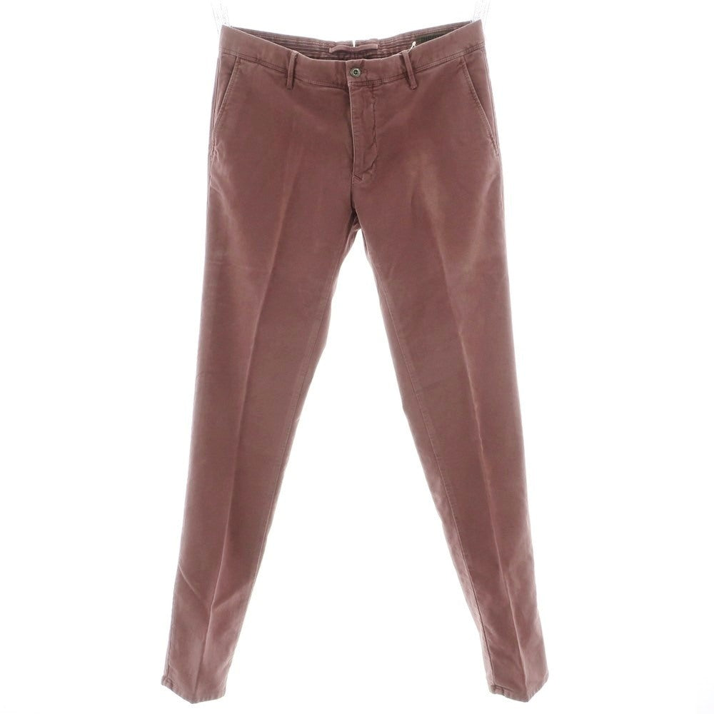 【新品】インコテックス スラックス INCOTEX SLACKS ストレッチ コットン モールスキン カジュアルスラックスパンツ ダルパープル【 34 】【 状態ランクN 】【 メンズ 】