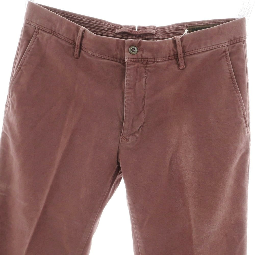 【新品】インコテックス スラックス INCOTEX SLACKS ストレッチ コットン モールスキン カジュアルスラックスパンツ ダルパープル【 34 】【 状態ランクN 】【 メンズ 】