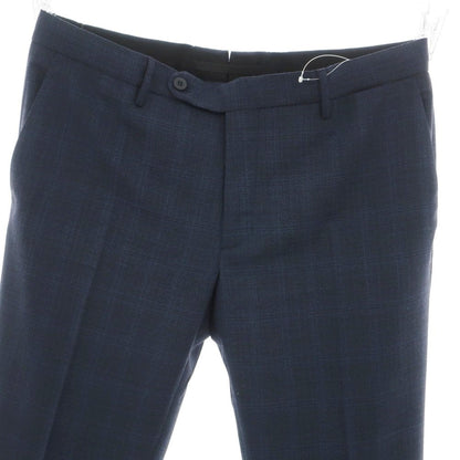 【新品アウトレット】インコテックス スローウェア INCOTEX SLOWEAR TEKNOSARTORIAL ストレッチ ポリエステルウール チェック ドレススラックスパンツ ネイビーxブラック【 52 】【 状態ランクN- 】【 メンズ 】