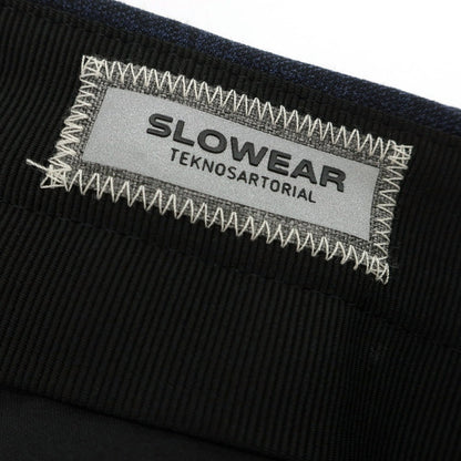 【新品アウトレット】インコテックス スローウェア INCOTEX SLOWEAR TEKNOSARTORIAL ストレッチ ポリエステルウール チェック ドレススラックスパンツ ネイビーxブラック【 52 】【 状態ランクN- 】【 メンズ 】