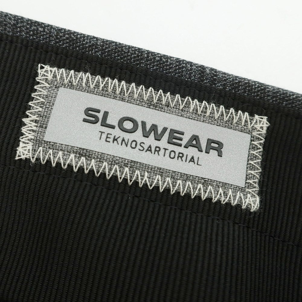 【新品】インコテックス スローウェア INCOTEX SLOWEAR TEKNOSARTORIAL ストレッチ ポリエステルウール チェック ドレススラックスパンツ ダークグレーxブラック【 48 】【 状態ランクN 】【 メンズ 】