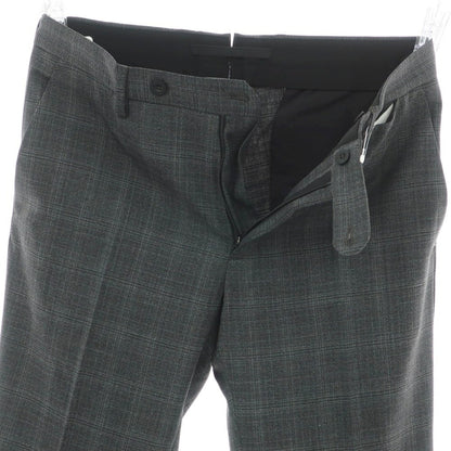 【新品】インコテックス スローウェア INCOTEX SLOWEAR TEKNOSARTORIAL ストレッチ ポリエステルウール チェック ドレススラックスパンツ ダークグレーxブラック【 48 】【 状態ランクN 】【 メンズ 】