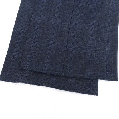 【新品】インコテックス スローウェア INCOTEX SLOWEAR TEKNOSARTORIAL ストレッチ ポリエステルウール チェック イージースラックスパンツ ネイビーxブラック【 50 】【 状態ランクN 】【 メンズ 】