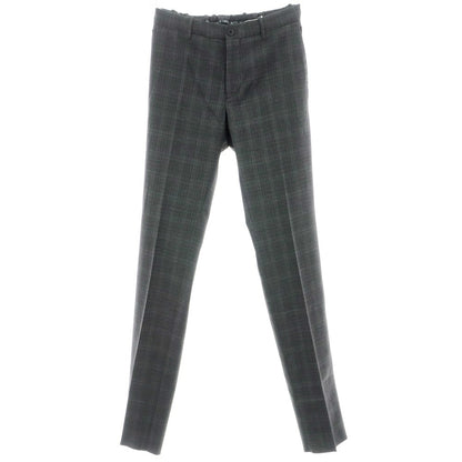 【新品】インコテックス スローウェア INCOTEX SLOWEAR TEKNOSARTORIAL ストレッチ ポリエステルウール チェック イージースラックスパンツ ダークグレーxブラック【 46 】【 状態ランクN 】【 メンズ 】