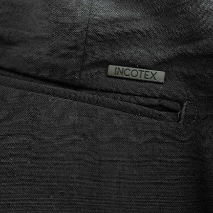 【新品】インコテックス スローウェア INCOTEX SLOWEAR TEKNOSARTORIAL ストレッチ ウールナイロン イージースラックスパンツ ブラック【 50 】【 状態ランクN 】【 メンズ 】