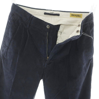 【新品】インコテックス スラックス INCOTEX SLACKS ストレッチ コットン 太畝 コーデュロイパンツ ネイビー【 33 】【 状態ランクN 】【 メンズ 】