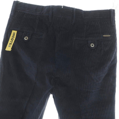 【新品】インコテックス スラックス INCOTEX SLACKS ストレッチ コットン 太畝 コーデュロイパンツ ネイビー【 33 】【 状態ランクN 】【 メンズ 】