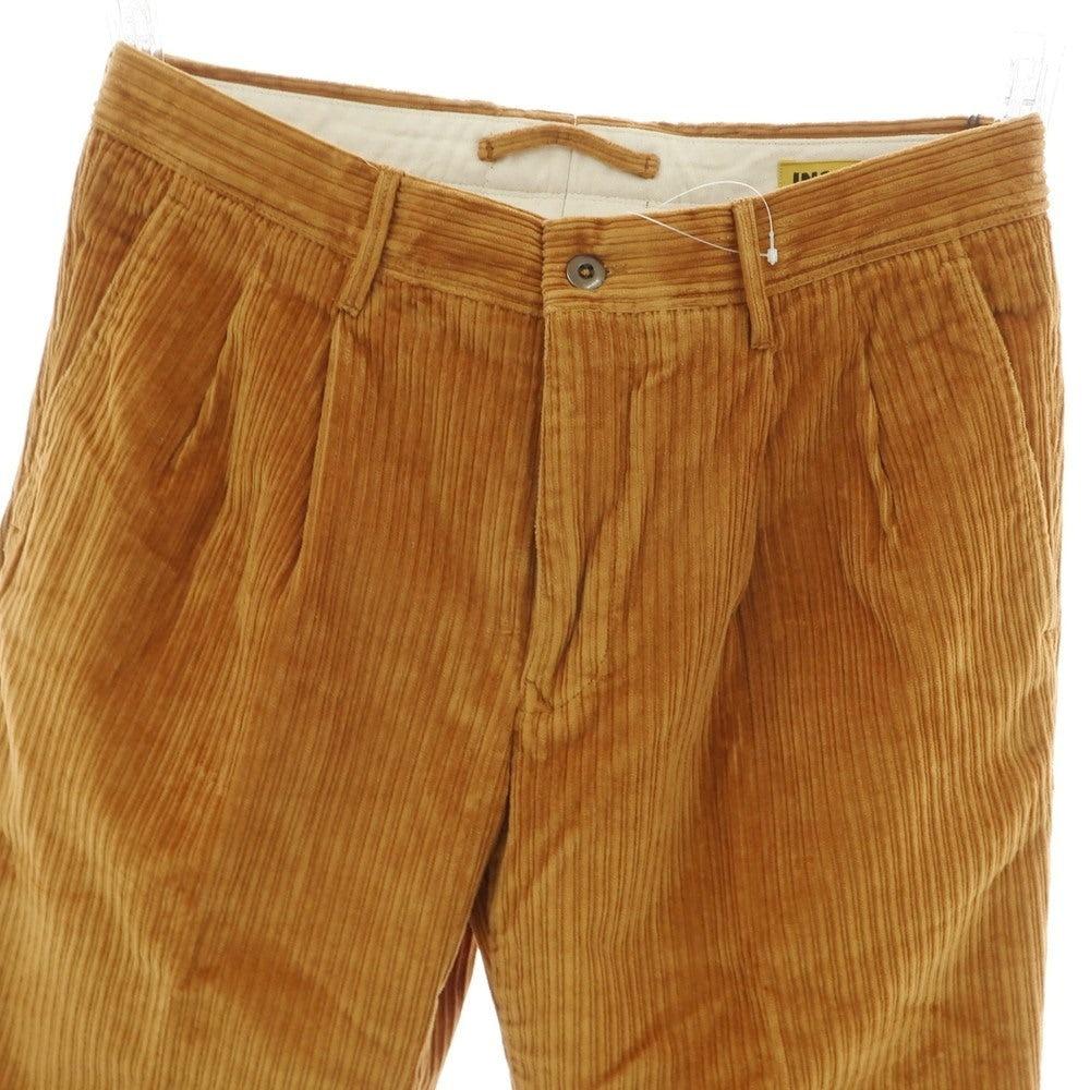 【新品】インコテックス スラックス INCOTEX SLACKS ストレッチ コットン 太畝 コーデュロイパンツ オレンジブラウン【 32 】【 状態ランクN 】【 メンズ 】