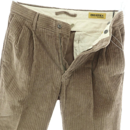 【新品】インコテックス スラックス INCOTEX SLACKS ストレッチ コットン 太畝 コーデュロイパンツ グレージュ【 31 】【 状態ランクN 】【 メンズ 】