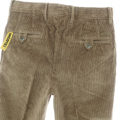 【新品】インコテックス スラックス INCOTEX SLACKS ストレッチ コットン 太畝 コーデュロイパンツ グレージュ【 32 】【 状態ランクN 】【 メンズ 】