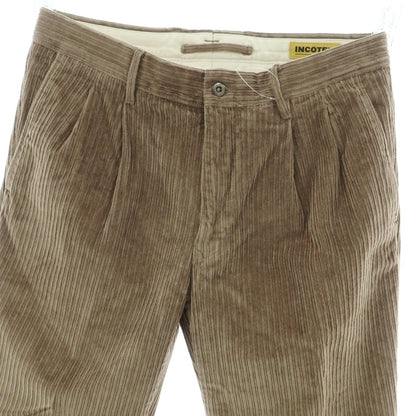 【新品】インコテックス スラックス INCOTEX SLACKS ストレッチ コットン 太畝 コーデュロイパンツ グレージュ【 33 】【 状態ランクN 】【 メンズ 】