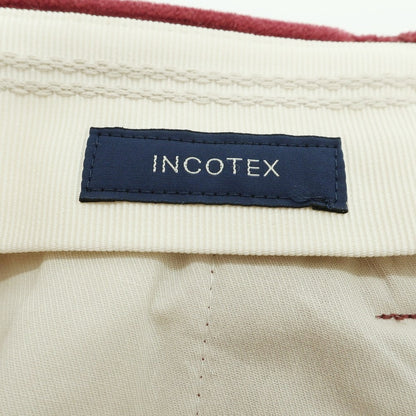 【新品】インコテックス INCOTEX 太畝コーデュロイ スラックスパンツ ワインレッド【 48 】【 状態ランクN 】【 メンズ 】