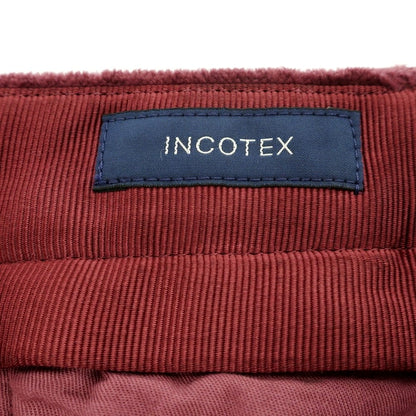 【新品】インコテックス INCOTEX 太畝コーデュロイ スラックスパンツ ワイン【 48 】【 状態ランクN 】【 メンズ 】