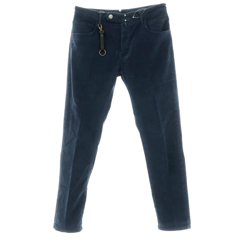 【新品】インコテックス ブルーディヴィジョン INCOTEX BLUE DIVISION TAILOR MADE 細畝コーデュロイ 5ポケットパンツ ネイビー【 33 】【 状態ランクN 】【 メンズ 】