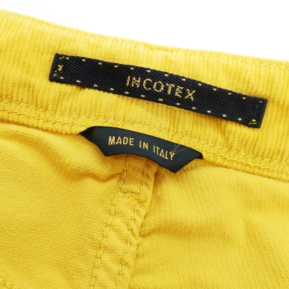 【新品】インコテックス ブルーディヴィジョン INCOTEX BLUE DIVISION コーデュロイパンツ イエロー【サイズ33】【 状態ランクN 】【 メンズ 】[EPD]