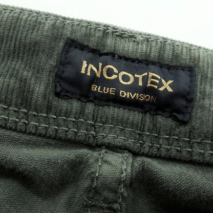【新品アウトレット】インコテックス ブルーディヴィジョン INCOTEX BLUE DIVISION 細畝コーデュロイ 5ポケットパンツ グレイッシュグリーン【 29 】【 状態ランクN 】【 メンズ 】