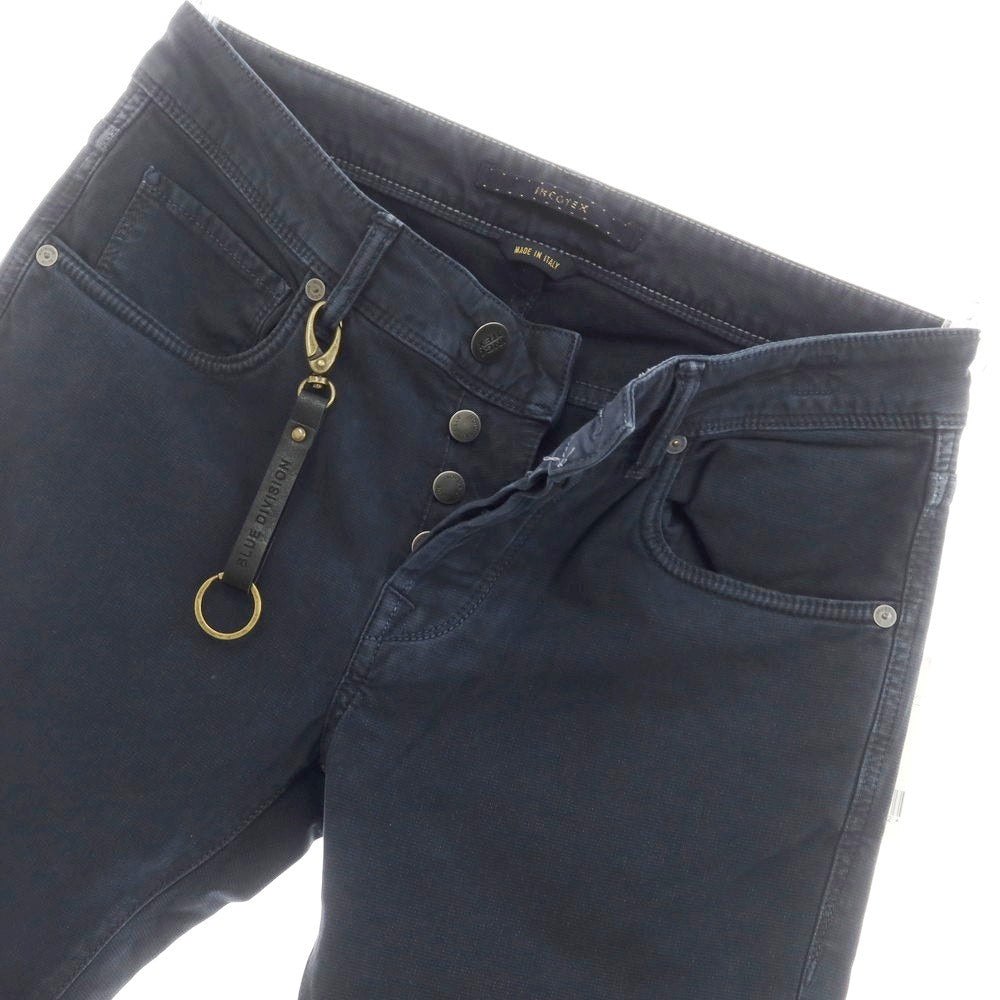 【新品】インコテックス ブルーディヴィジョン INCOTEX BLUE DIVISION Slim ストレッチコットン 5ポケットパンツ ネイビー（08）【 30 】【 状態ランクN 】【 メンズ 】