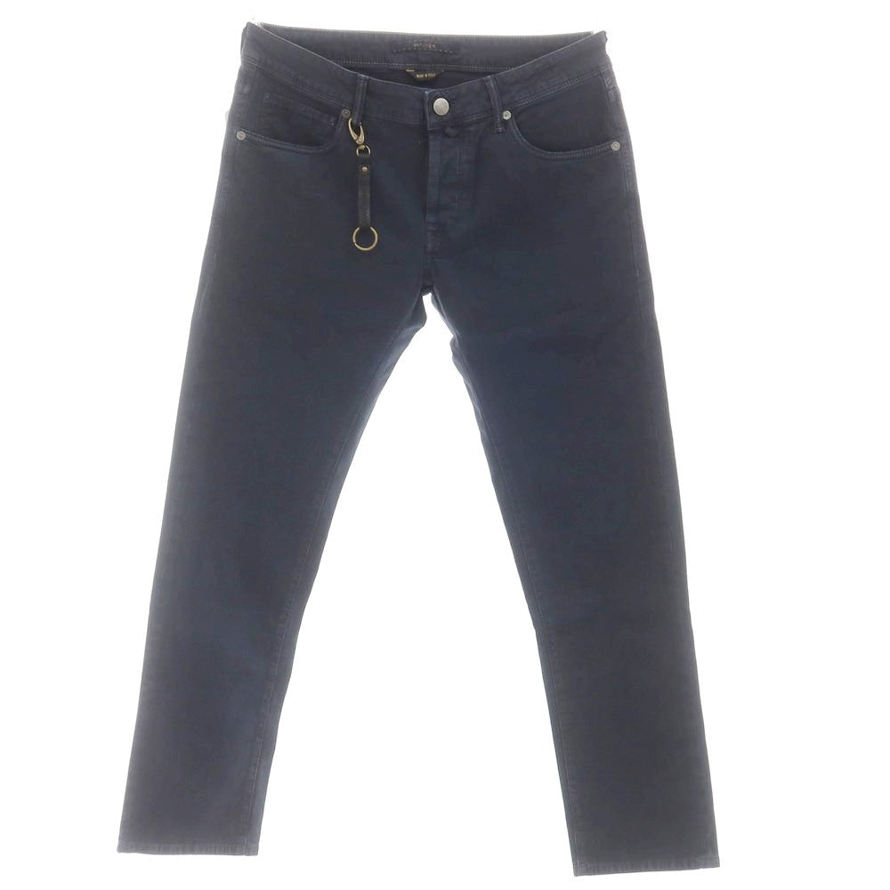 [New] INCOTEX BLUE DIVISION Slim Stretch Cotton 5 Pocket Pants Navy (08) [32] [Condition Rank N] [Men&
