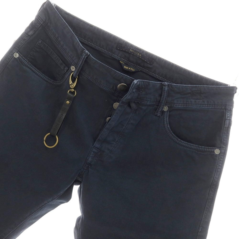 [New] INCOTEX BLUE DIVISION Slim Stretch Cotton 5 Pocket Pants Navy (08) [32] [Condition Rank N] [Men&